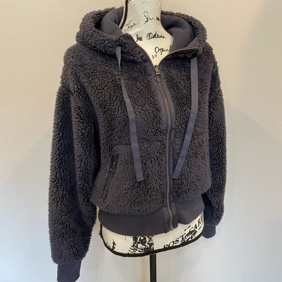 Athleta Jackets & Coats Athleta Sherpa Fleece Cozy Reversible Jacket Teddy Cropped Oversized